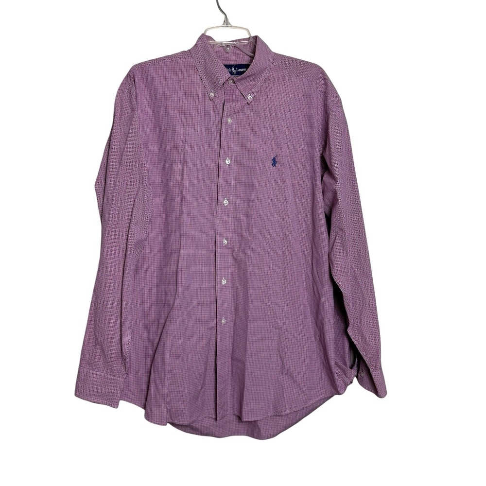 Polo Ralph Lauren Blake Red Check Plaid Button Up Shirt L Cotton‎ Preppy Pony